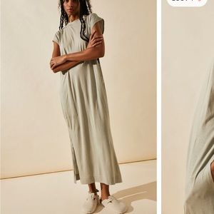 Free People All Day Maxi Dress in Light Green